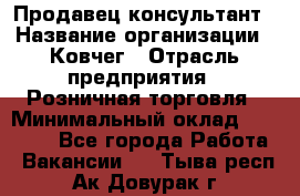 Продавец-консультант › Название организации ­ Ковчег › Отрасль предприятия ­ Розничная торговля › Минимальный оклад ­ 30 000 - Все города Работа » Вакансии   . Тыва респ.,Ак-Довурак г.